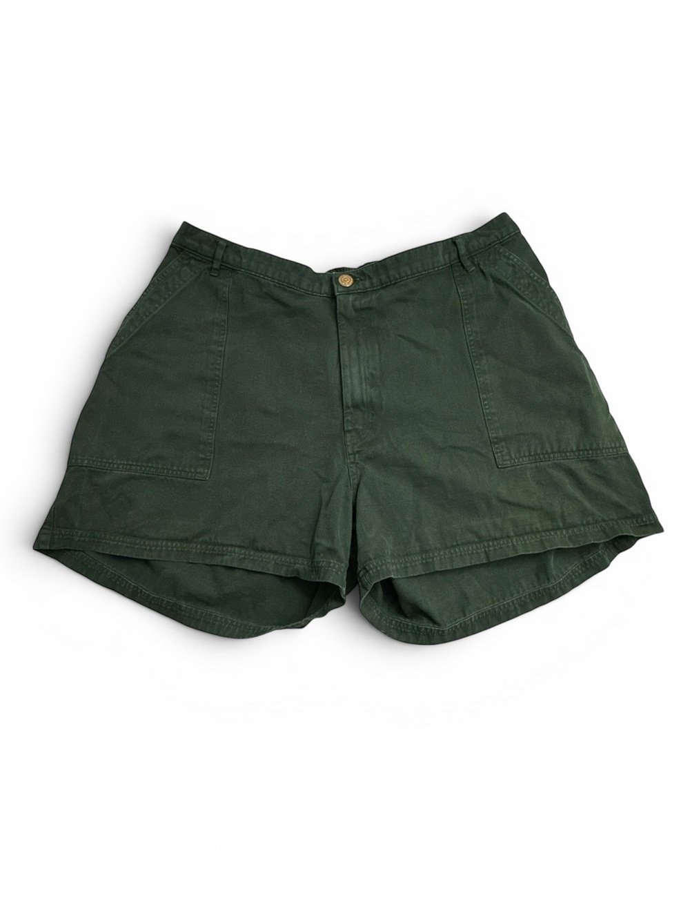 Big Bud Press Women's Work Shorts Size 2XL Green 4” Inseam Made In Los Angeles - Picture 2 of 7
